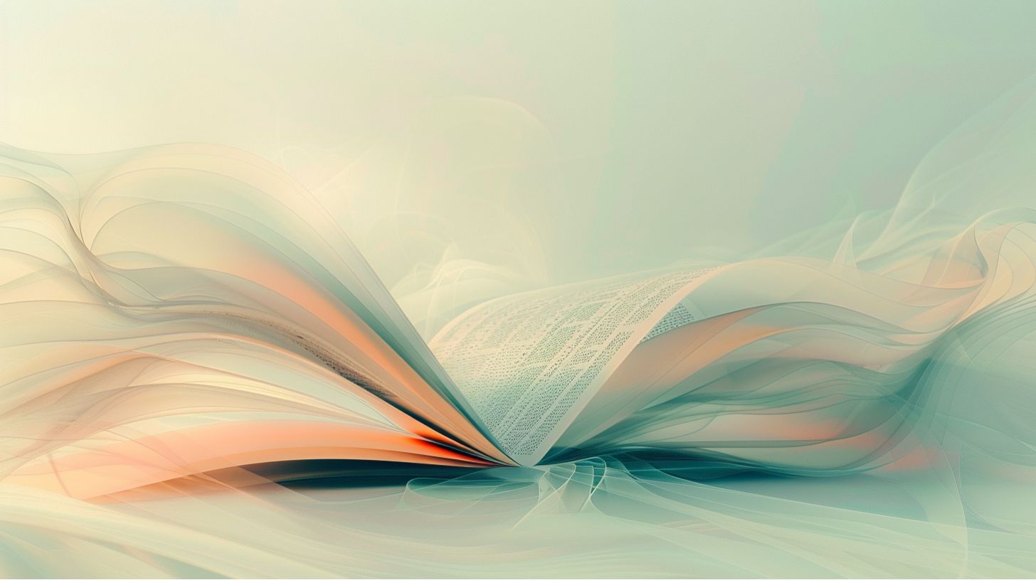 Buch Abstrakte Darstellung eines durchsichtigen Buchs als Metapher für inhaltsleere Vereinfachung.